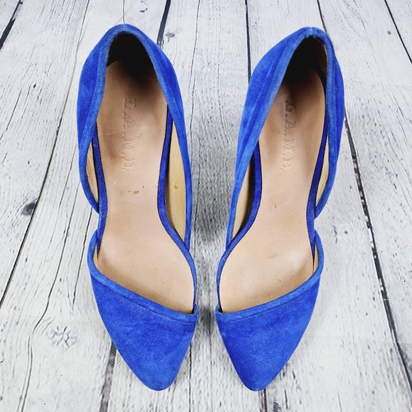 L.A.M.B. | suede leather pointed toe stilleto heels - Picture 4 of 12
